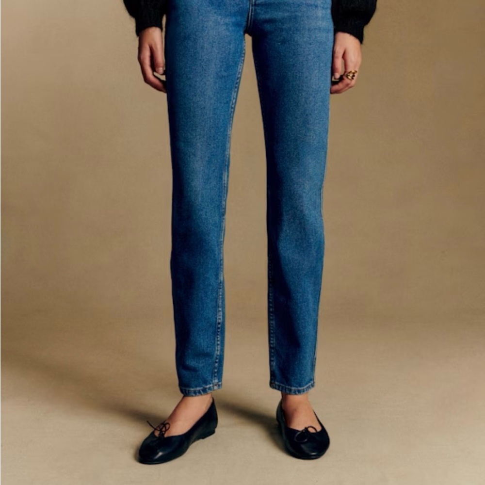 Sezane High Rise Blue Jeans - Picture 3 of 6